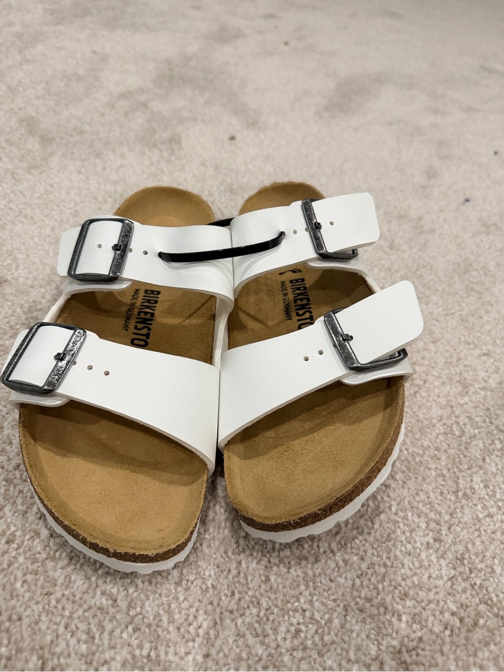 Birkenstock women White Two-Strap Sandal